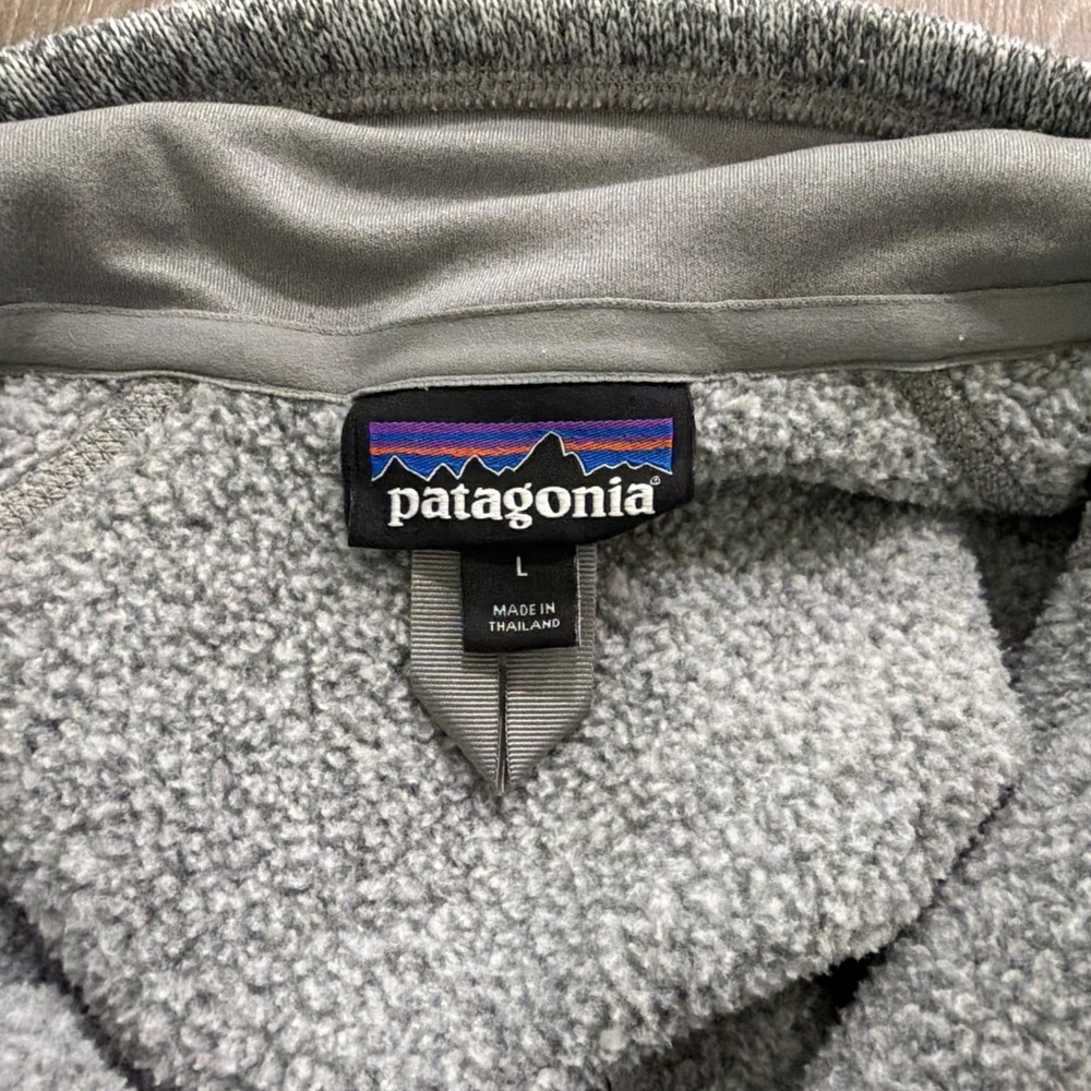 Womens Patagonia Better Sweater Large Gray Heather 1/4 Zip Fleece Pullover - Picture 6 of 12